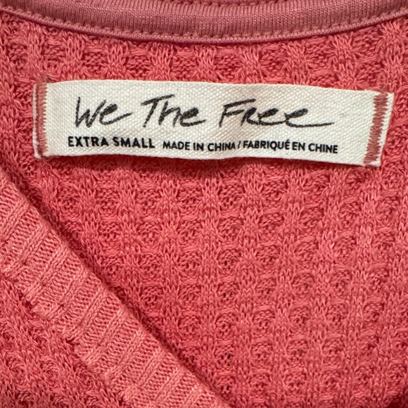 Free People Coral V-Neck Long Sleeve Top - Picture 2 of 9